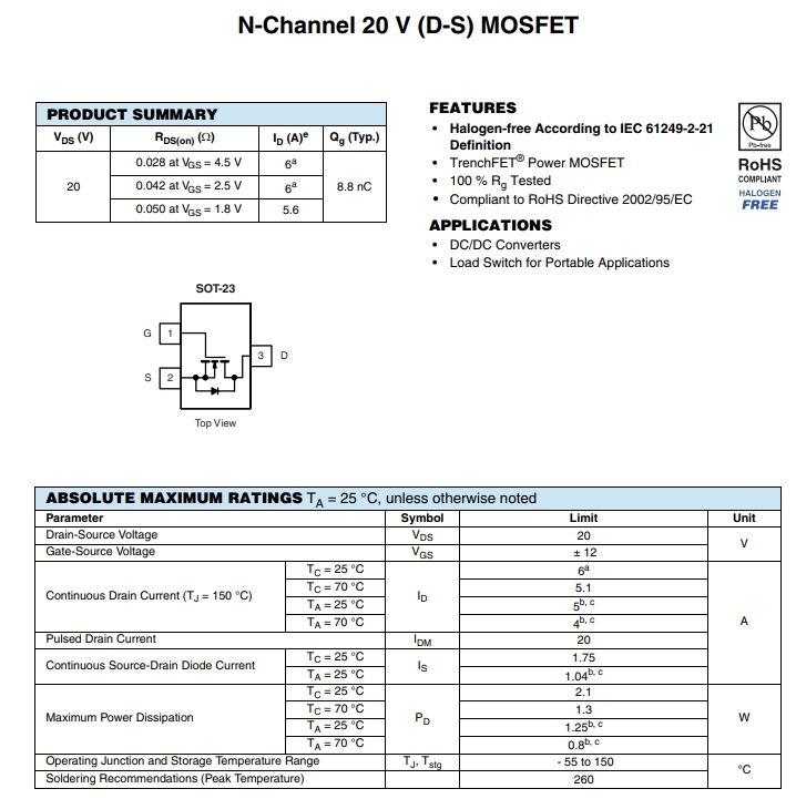 IRLML2502TRPBF參數、