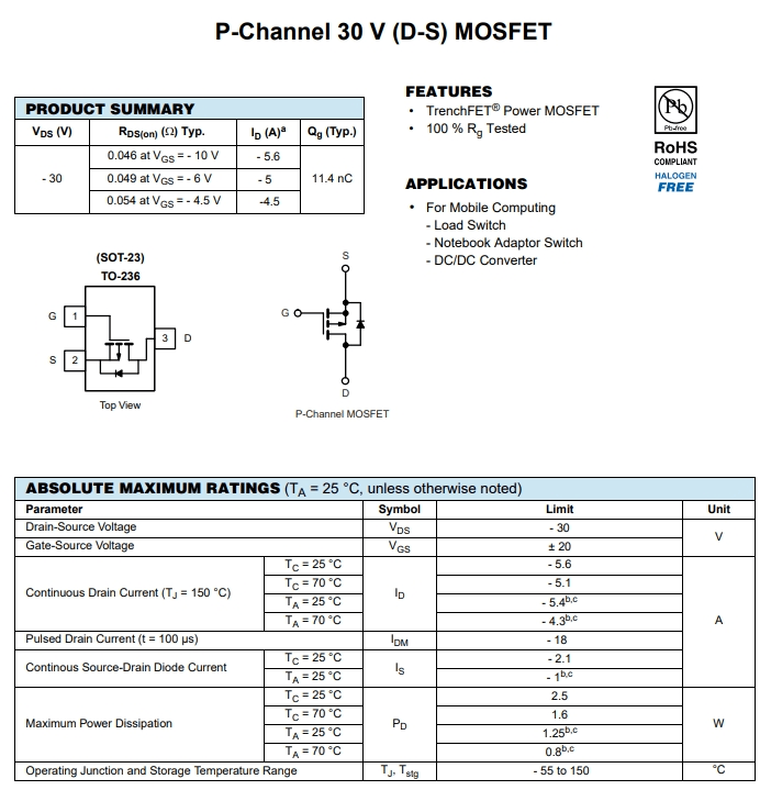 SI2323DDS-T1-GE3參數(shù) SI2323DDS-T1-GE3參數(shù)