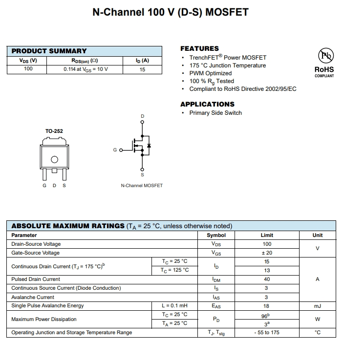 STD10NF10T4參數(shù)