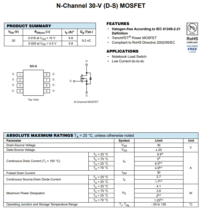 IRF7401TRPBF參數 IRF7401TRPBF參數