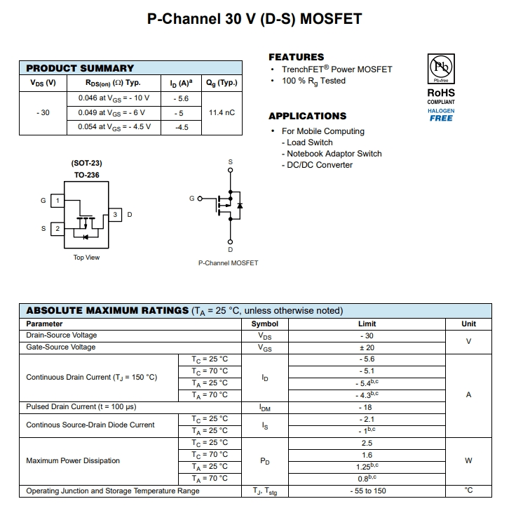 IRLML5103TRPBF參數