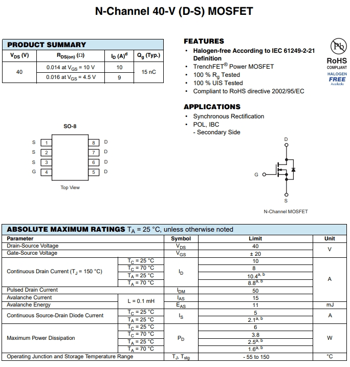 IRF7471TRPBF參數(shù)