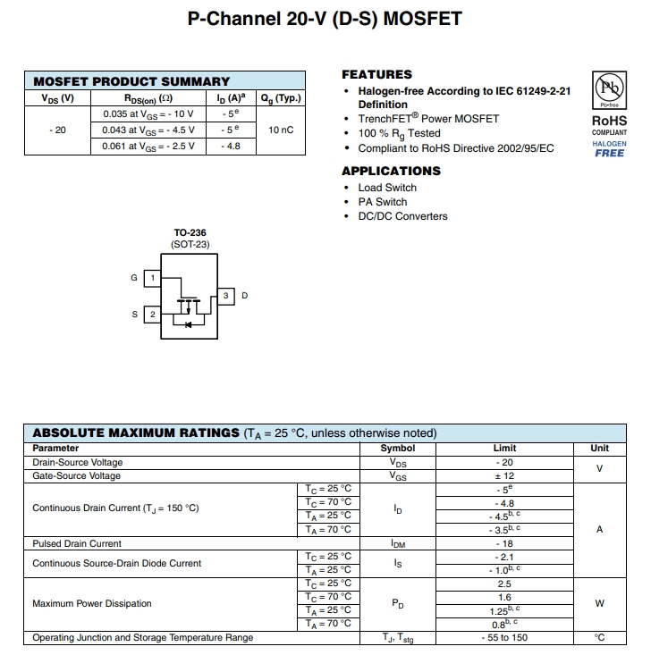 AF2301PWLA參數(shù)
