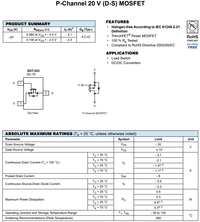AO7401參數(shù) AO7401參數(shù)