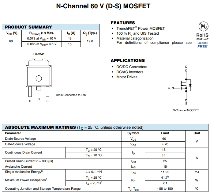 NTD3055L170T4G參數(shù)