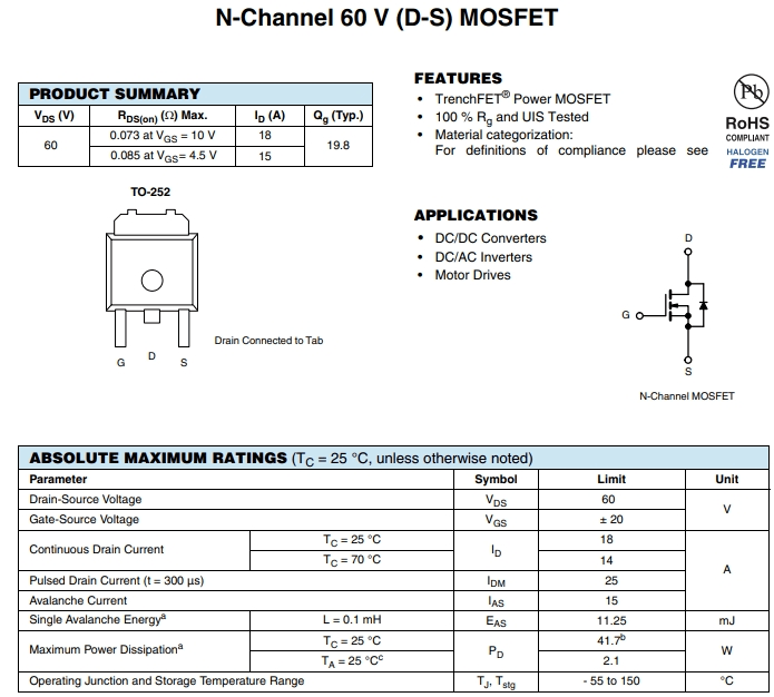 STD12NF06T4參數