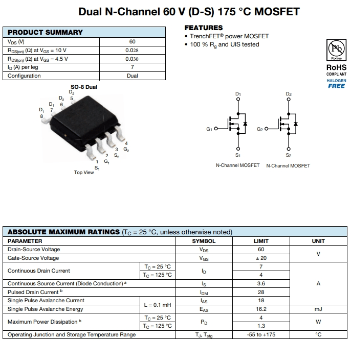 SI9945BDY-T1-E3參數