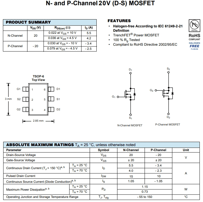 SI3585DV-T1-E3參數