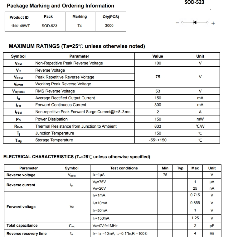 1N4148WT 1N4148WT